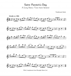 Saint Patrick's Day A Long Dance Tune from Ireland